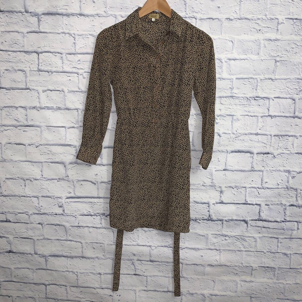 Animal Print Button Down Dress Piko 1988